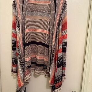 💚💚💚 NIC+ZOE Vibrant Patterned Open Cardigan